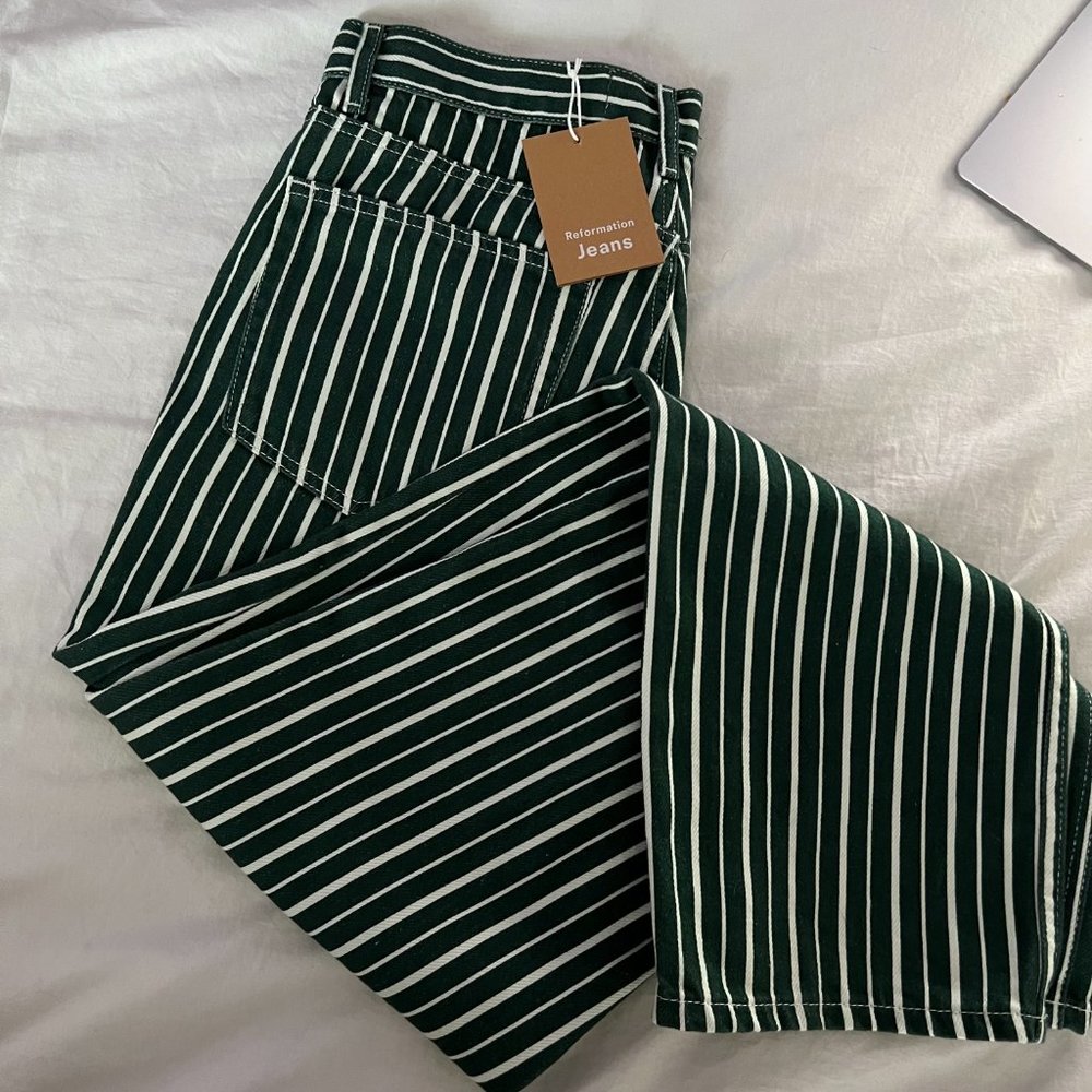 Reformation Striped Jeans
